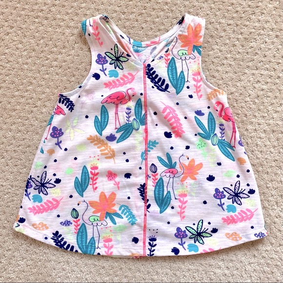 Cat & Jack Flamingo Bright Colorful Summer Tank 🦩